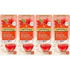 트와이닝 로즈힙하이비스커스티 티백(2.5g×10P)×4박스, 4개