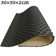 80/50/30cm 방음재 두꺼운 2cm 소음 차단 음향 흡음 폼 서브우퍼 매트 차량 내부 외부 장식용, 50x30CM, 1개