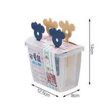 可愛鼠 DIY製冰盒 冰淇淋雪糕冰棒模具 藍色四入組, 1個, DIY製冰盒-藍色(4入組)