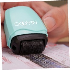 롤러 도장 개인 정보 보호 택배 송장 주소 가리기 인쇄 문자 지우개 보안 스탬프, 1개, 그린