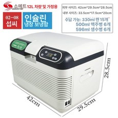 탁상용 화장품 냉장고 온도조절 8L 음료 차량용, 기본 모델명/품번, 12L 듀얼코어 디지털 조절 차량용