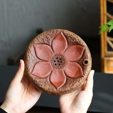 宜興紫砂壺承 蓮花茶托 杯墊 功夫茶具配件, 1個