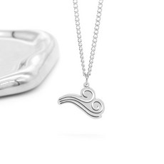 Fort Peat 清風吊墜 項鏈 男女個性 鈦鋼飾品, 1個, 清風項鏈扁鏈 60cm,袋裝