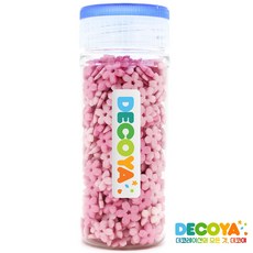 데코야 핑크플라워 스프링클 간편용기 (스프링클/제과제빵/데코), 1개, 65g