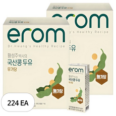 이롬 황성주 박사의 국산콩 두유 무가당, 190ml, 224개