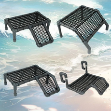 거북이 육지 일광욕 파이프 수족관 계단 건조대 간이, 1_E형 그레이 블랙 소형