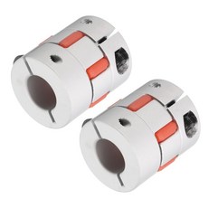 uxcell 알루미늄 플럼 샤프트 커플링 10mm 14mm 보어 L35xD30 유연한 커플러 조인트 기계 및 서보 스텝 모터 팩 2개 포함