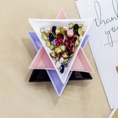 디에이치 네일아트 큐빅 삼각트레이 40P 네일큐빅파츠