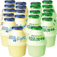빙그레 바나나우유 240ml 20입 혼합 (바나나맛라이트10입+메로나맛10입)