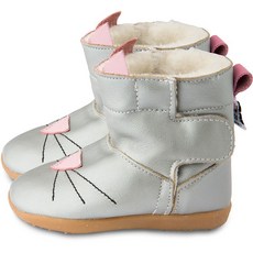shooshoos 銀色貓咪童靴