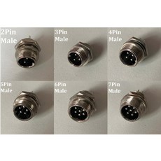10 GX12 항공 암수 소켓 원형 와이어 7PIN 커넥터 패널 12MM 플러그, 10 piece, 2Pin, GX12 Male Part