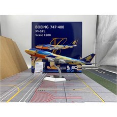 SQ Wings 新加坡航空 Boeing 747-400 9V-SPL 1:200 飛機模型，精緻收藏，航空迷首選, 1個