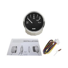 연료유 압력 게이지 미터 백라이트 자동차 오토바이 선박용, 1개, 5. 0-10Bar BS