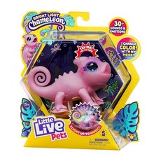 [4] Little Live Pets My Really Real 말하는 새 장난감 및 케이지 - 인디 인터랙티브 음성 반복 장난감 20개 이상의 사운드 및 반응 만 5-7, Nova - Lil' Chameleon