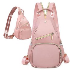 Xsecnua 여성용 소형 크로스바디 슬링 백 미니 백팩 컨버터블 하이킹 데이팩용 체스트 핑크 스몰 146274