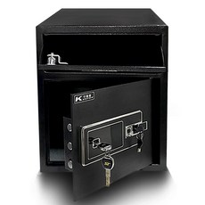 守護者保險箱 KEEPER SAFE BOX 48DF 投入式指紋鑰匙保險櫃 營業用吉字尺寸 高48寬38深41公分 黑色