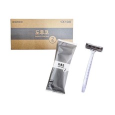 일회용 2중날 면도기 100개 도루코 TNC200 포장면도기 여행용 휴대용, 1세트, 100개입