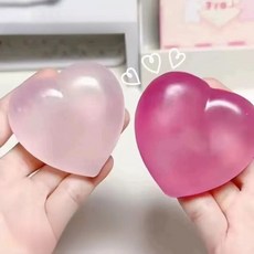색변화 하트 말랑이 슬랑이 슬라임 쫀득볼 스트레스볼 타바 스퀴시 마시멜로우 커플 우정 선물, 1개