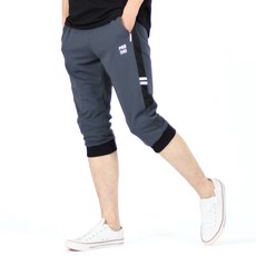 파르데스 앨빈 여름용 남자 트레이닝바지 7부 스판 반바지 츄리닝 운동복