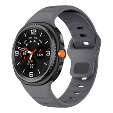갤럭시워치 8 40mm 44mm 클래식 46mm 호환 마린 물결무늬 스포츠 스트랩 실리콘 갤럭시워치8 44mm 밴드, 다크그레이