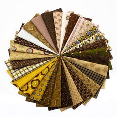 수입 원단패키지 7344 (30종 15*15cm) 조각원단 원단세트 원단모음, 1개, 브라운 1개, 브라운