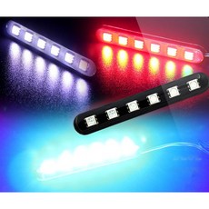 오토바이 싸이키 6구 파박이 경광등 LED 5050 스트로브 배달대행 바이크 면발광 튜닝 용품