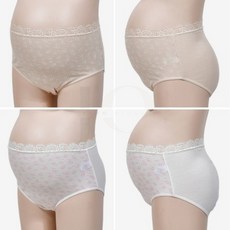 제오오스토어 순면 골지면 레이스밴드 임산부용팬티 소프트 통풍 저자극 속옷