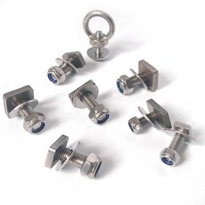 차량용 T형 아이볼트 나사 루프탑 링너트 수하물 4개, M6x16(폭15x길이20) 평와셔 4개, 1개