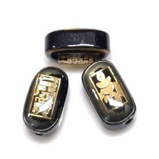 Bead 종교비즈 작은타입 옴자.소원.행운 팔찌원석 한팩 4알 모양선택, 행운부적-소(오닉스)