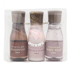 일본호텔샴푸 폴라 POLA 아로마 에세 골드 샴푸+컨디셔너+바디 여행용 3종세트, 1세트