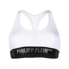 필립플레인 로고 장식 스포츠 브라