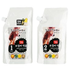 검은머리파뿌리 오징어먹물 칼라크림 1 2제 500g 새치 염색약 대용량, 5N  자연갈색, 1개