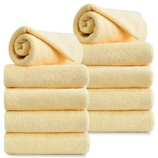 코튼앨리 호텔 수건 150g 코마사 세면 타올, 옐로우, 10개