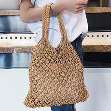 해변 휴양지 바캉스 패션 숄더백 왕골 그물 네트백for36TeB