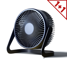 1+1 사무실 미니 저소음 탁상용 선풍기, USB 미니 선풍기, 네이비