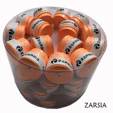 60 ZARSIA 테니스 오버 그립 천공 끈적 끈적한 느낌 라켓 교체 배드민턴, Z Orange