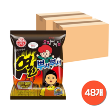 오뚜기 열뿌셔뿌셔 화끈한 매운맛 라면과자 라면땅, 48개, 90g