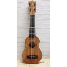 台灣發貨 兒童烏克麗麗玩具 尤克麗麗 可彈奏 兒童禮物 音樂玩具 贈送撥片, 中號（44cm）原木色, 1個