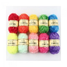 유니아트 수세미털실 10종세트 개(1개입)ver9+8Snc