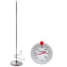 廚房料理溫度計 適用於烹調 測溫範圍 0-300°C, 銀, 1個