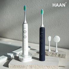 한경희 무선 음파 전동칫솔 5단모드 완전방수 칫솔모 4p 페이스 혀클리너 휴대용 케이스 세트, 0.클린네이비, 1개, 단품