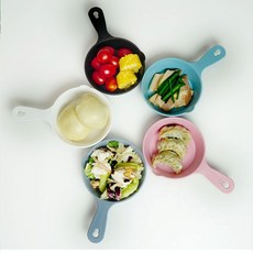 손잡이앞접시캠핑접시1Ppys1582, 블랙