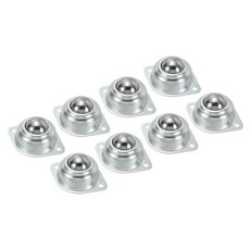 롤러볼 베어링 볼 전달 축받침 볼 캐스터 25mm 8개입 하중 용량 35kg 플랜지 부탄소강 컨베이어 롤러 스탠드 전달 장치용, 롤러볼 베어링 볼 전달 축받침 볼 캐스터 25mm 8개