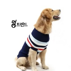 중형견 대형견 겨울옷 심플니트 리트리버옷 멍트렌드, 네이비, 1개