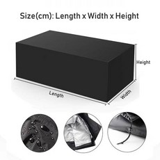 수도동파방지커버 수도보온덮게 겨울용품 겨울 210D 옥스 보호 커버 정원 가구 파티오 테이블 방수 방풍, 45x40x25cm, 210D Black