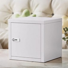 데스텀 철제 미니 캐비넷 비밀번호 가정용 개인용 미니금고, 화이트