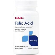 GNC 健安喜 葉酸素食錠 1000mcg, 1個, 100 件