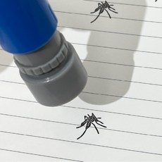 모기 도장 스탬프 페이크 장난 학용품 새학기 인싸 재밌는 쓸데없는 선물, 1개, 블랙