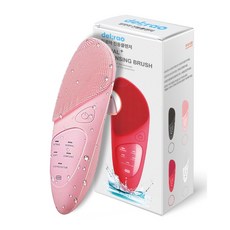딜로아 실리콘 온열 진동 클렌저 브러쉬, 핑크