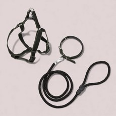 소월상점 대형견 로프 컨트롤 3종 세트 목줄 하네스 리드줄 XS 블랙 애견리드줄